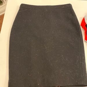 Jcrew black wool skirt